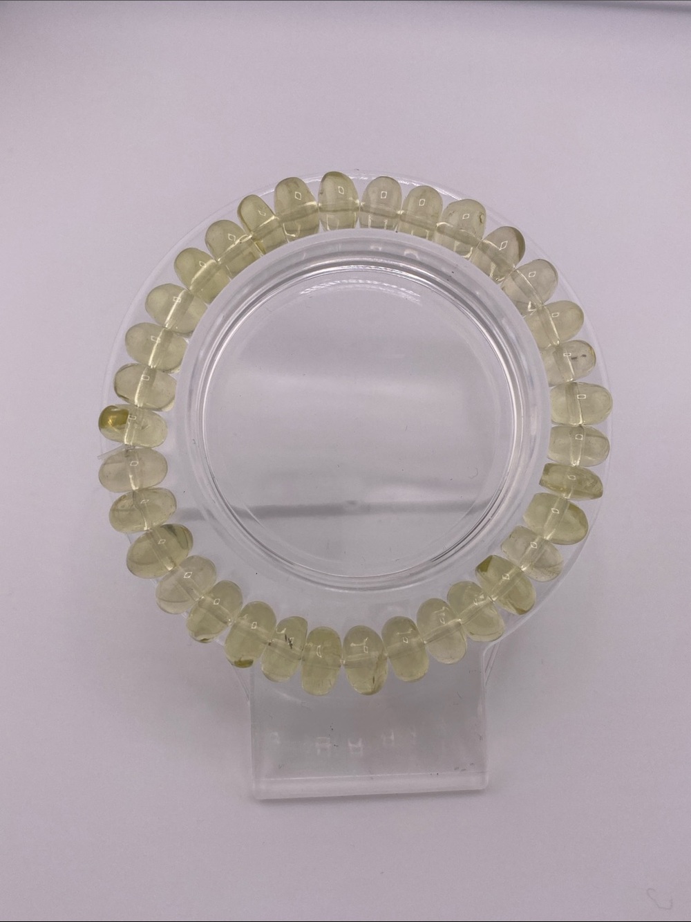 Genuine Yellow Citrine Abacus Beaded Bracelet - Natural Translucent Gemstone
